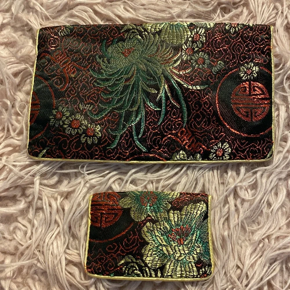 NWOT Oriental/Asian-Inspired Jewelry/Cosmetic Pouches